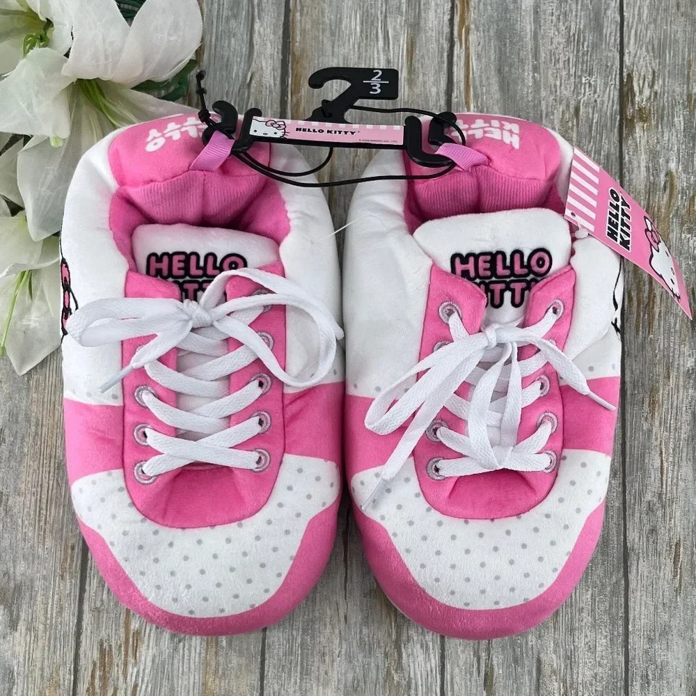 Little Girls Hello Kitty Sneaker Slippers Shoes Size 2/3